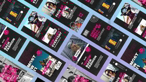 Edgy Streetwear Instagram Story Template with Dynamic Neon Graphics