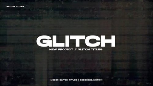 Digital Glitch Titles Pack for Dynamic Video Projects
