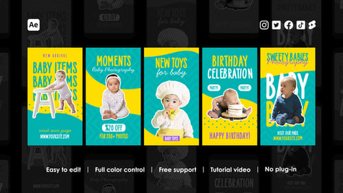 Playful Animated Baby Instagram Reels for Social Stories