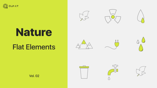 Animated Nature and Environment Flat Design Icon Pack