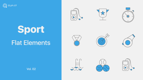 Animated Flat Sport Icons Pack