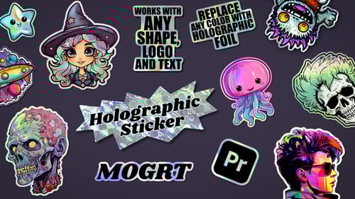 Holographic Sticker | Premiere Pro