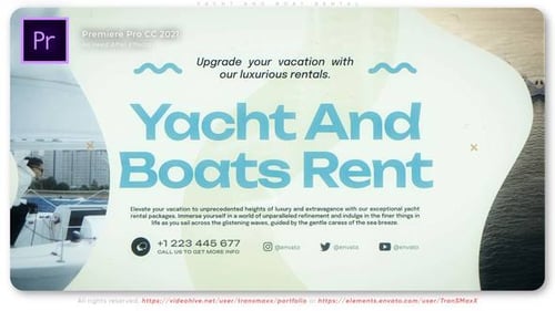 Minimalist Yacht and Boat Rental Promotion