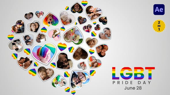LGBT Pride Parade, Video Displays ft. pride & love - Envato