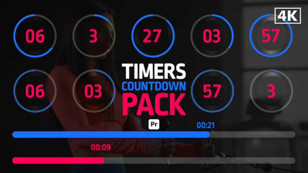 Timers Countdown Pack for Premiere Pro, Infographics ft. countdown ...