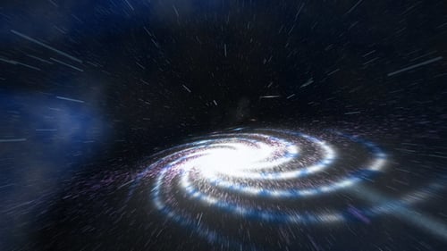 Futuristic Space Warp Light Speed Transition