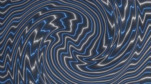 Abstract Neon Wavy Lines Swirling Motion Background