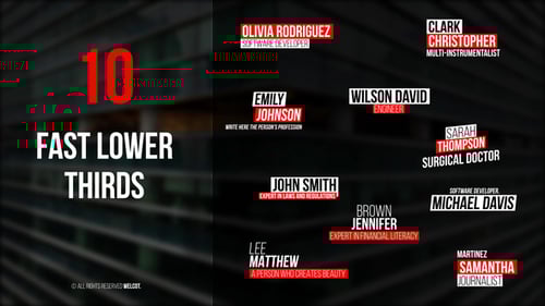 Modern Animated Lower Thirds Pack with Dynamic Transitions