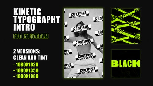 Kinetic Intro for Instagram | AE