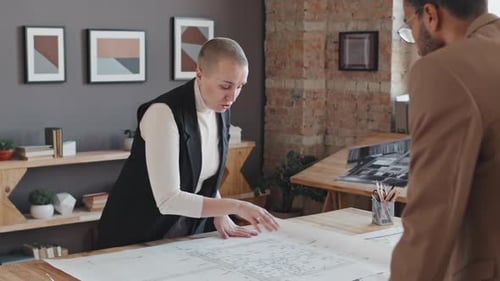 Female Architect Talking to Colleague