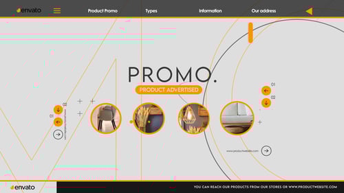 Dynamic Product Promo Presentation with Modern Geometric Elements