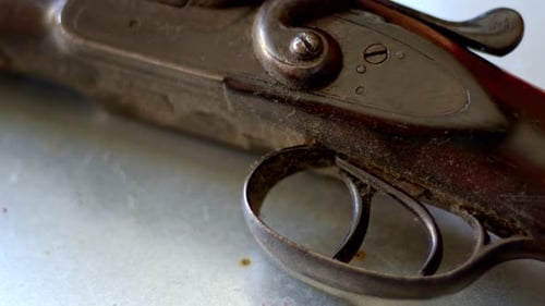 Old Vintage Gun Macro View