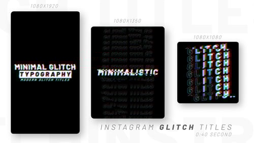 Dynamic Glitch Typography Titles for Social Media Posts