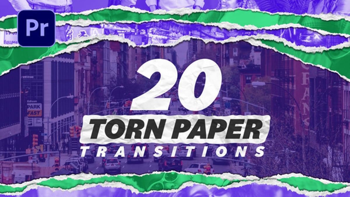 Torn Paper Transitions, Elements ft. paper transition mogrt & paper ...