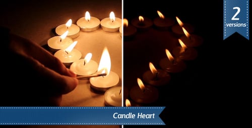 Heart of Candles Lit in the Darkness