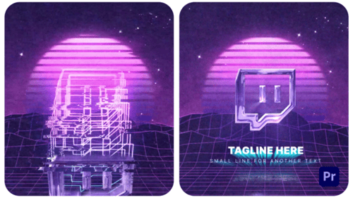 80s VHS Logo Reveal Premiere Pro