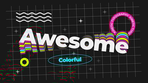 Vibrant Kinetic Typography Promo for Dynamic Title Animations