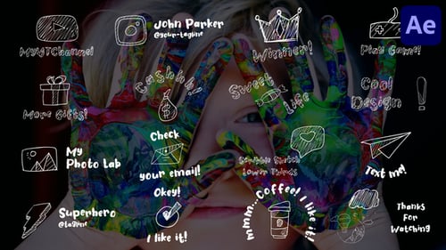 Scribble Sketch Lower Thirds | After Effects