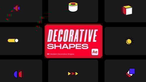 Modern Decorative Shapes for After Effects