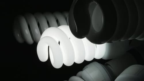 Eco-energy Saving Spiral Bulbs Glow in the Dark