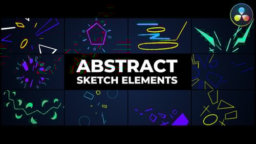 Elementos de Sketch abstracto | DaVinci Resolve