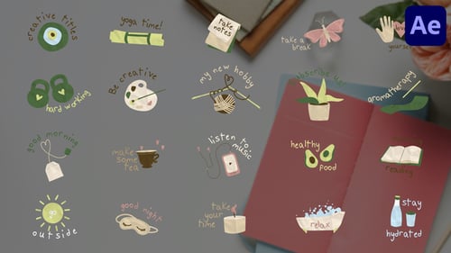 Cartoon Drawings Titles for After Effects