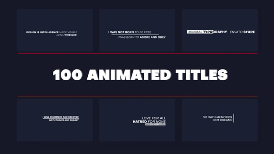 100 Animated Titles, Titles ft. animated typography & text animation ...