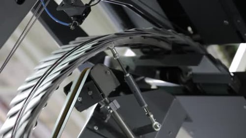 Automated Robotic Arm Moving in Factory