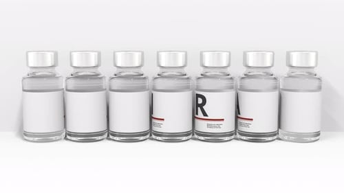 Anthrax Vaccine Vials Medical Text Reveal Animation