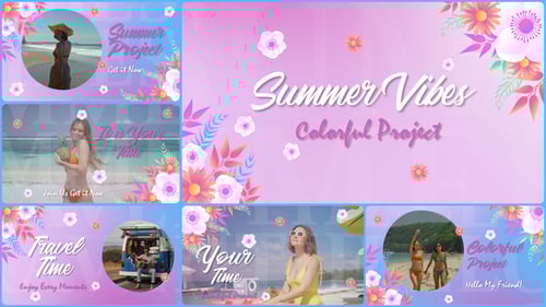 Floral Summer Vacation Slideshow Opener