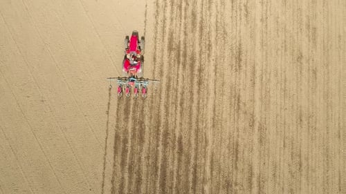 Tractor Working on Farm