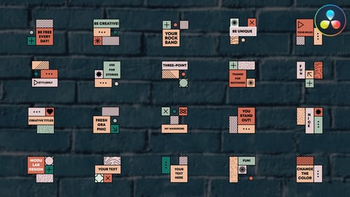 Square Titles for DaVinci Resolve