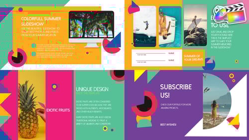 Dynamic Colorful Geometric Slideshow Opener