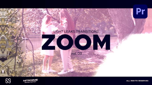 Light Leaks Zoom Transitions Vol. 03 for Premiere Pro