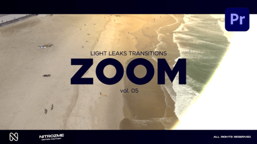 Light Leaks Zoom Transitions Vol. 05 for Premiere Pro