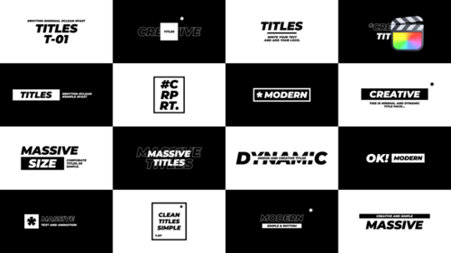 Bold Dynamic Titles Motion Graphics Pack