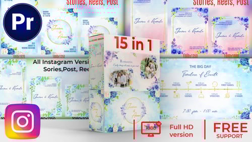 15 in 1 All Weddings Slideshow and Invitations MOGRT