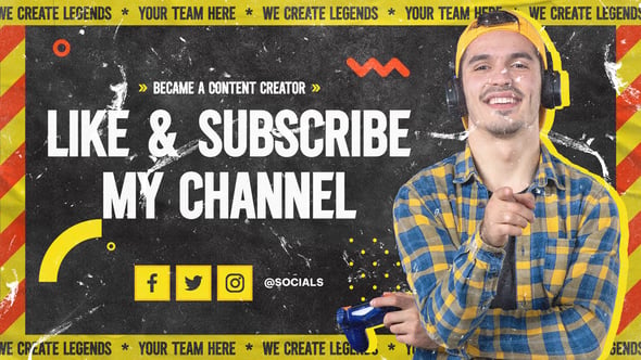 Dynamic Gaming Streamer Intro with Glitch and Grunge Elements, Openers ...