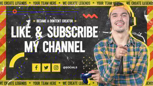 Gaming Youtube Blog Intro MOGRT