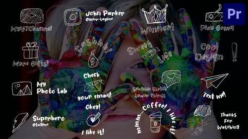 Tercios inferiores Scribble Sketch | Premiere Pro MOGRT