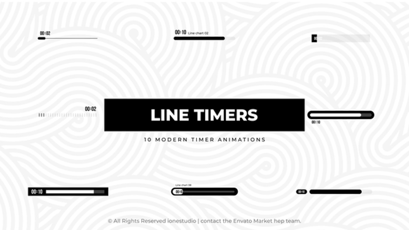 Line Timers, Elements ft. 10 second countdown & number - Envato