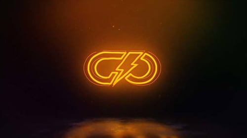 Dynamic Neon Glitch Logo Reveal