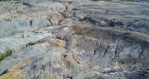 Aerial View Abandoned Clay Pit Restored By Nature Ecosystem