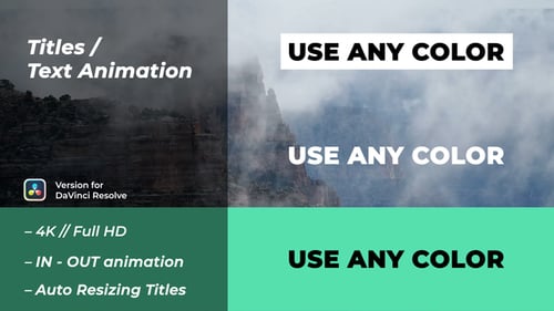 Titles / Text Animation - DaVinci Resolve