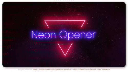 Futuristic Neon Glitch Intro