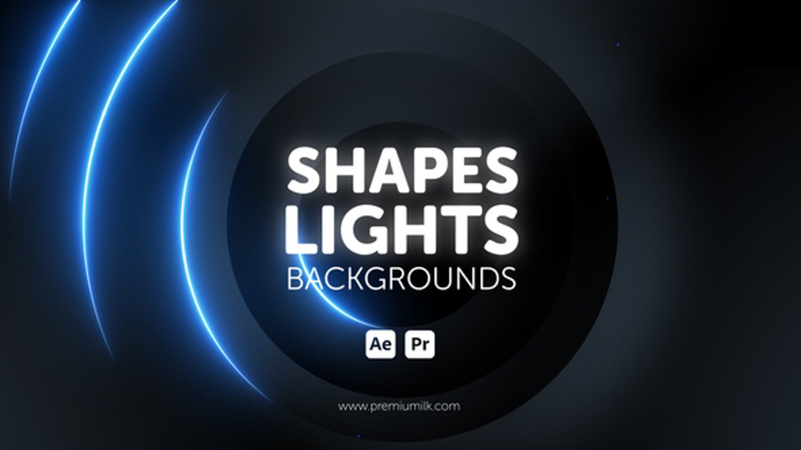 Dynamic Neon Geometric Light Trails Backgrounds Pack, Elements ft ...