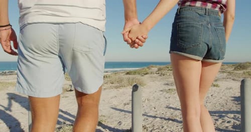 Young couple by the sea