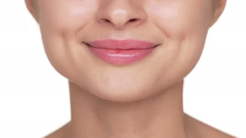 Close-up of Smiling Lips