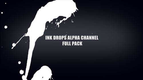 Ink Drops Alpha Channel Full Pack