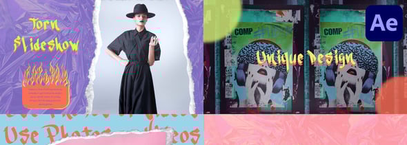 Torn Slideshow for After Effects